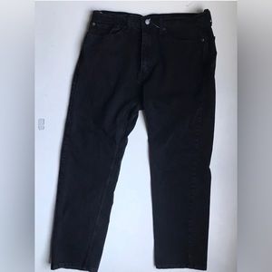 Levis 505 Mens Jeans 36x30 Black Zipper Fly Original Black Casual Denim Hi Waist